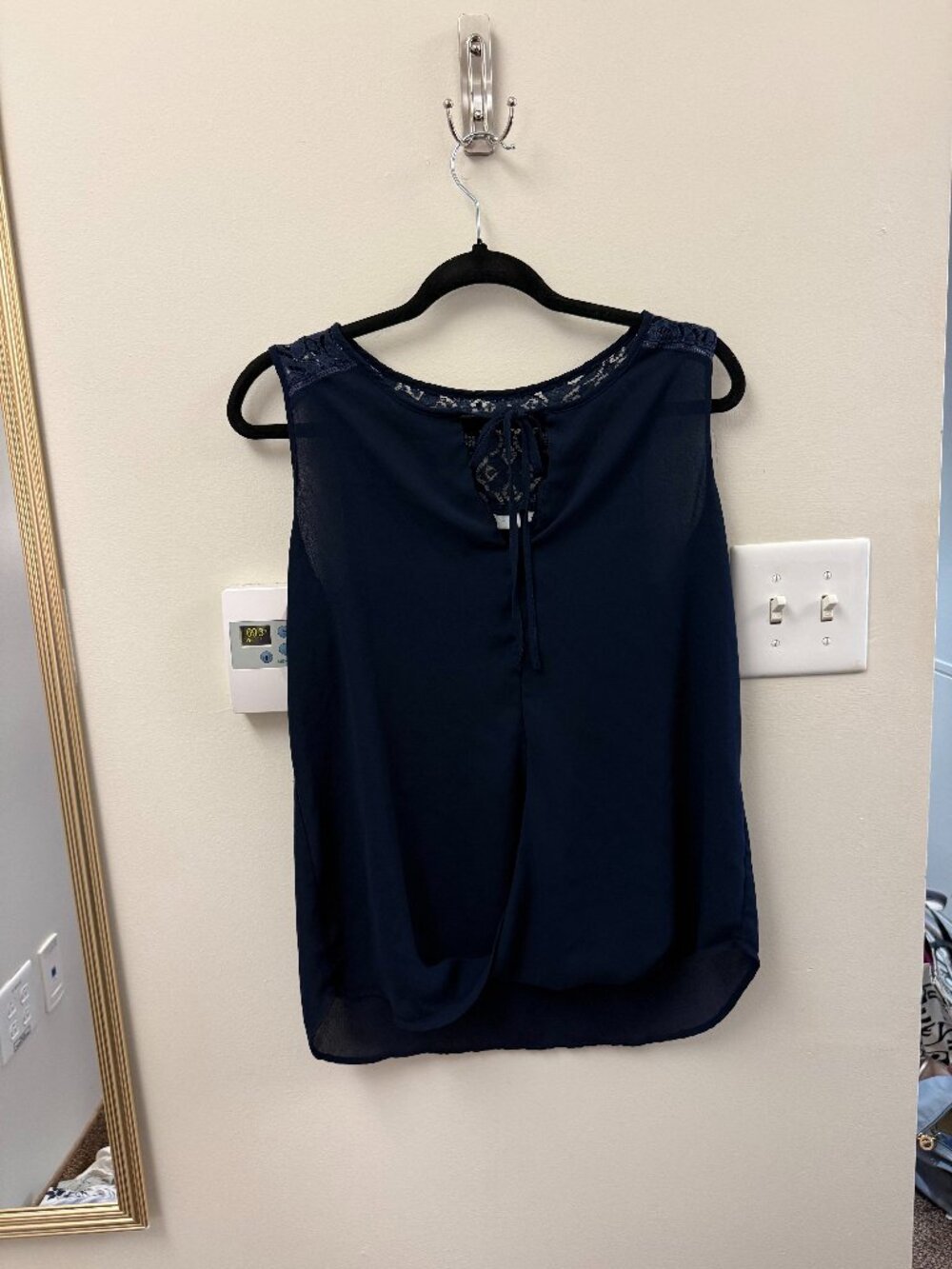 navy tank blouse